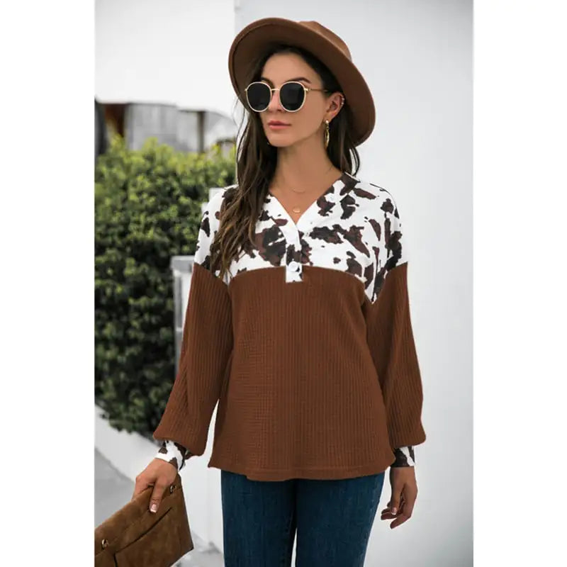 Leopard Casual Long-Sleeved Sweater