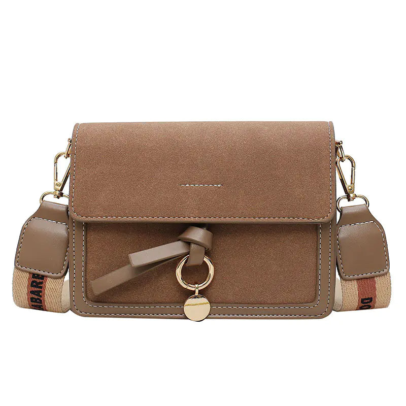 Fashionable Retro Mini Shoulder Bag with Wide Strap