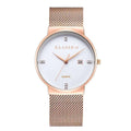 Slim Diamond-Studded Quartz Watch for Men (Waterproof)