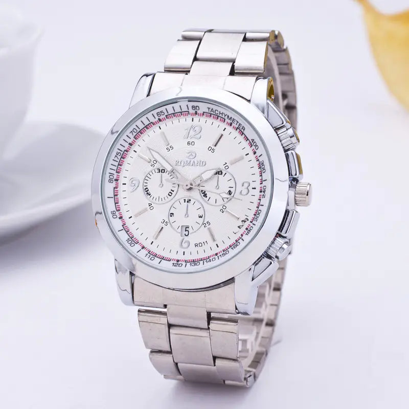 Quartz Watch with Diamond Dial and Elegant Design