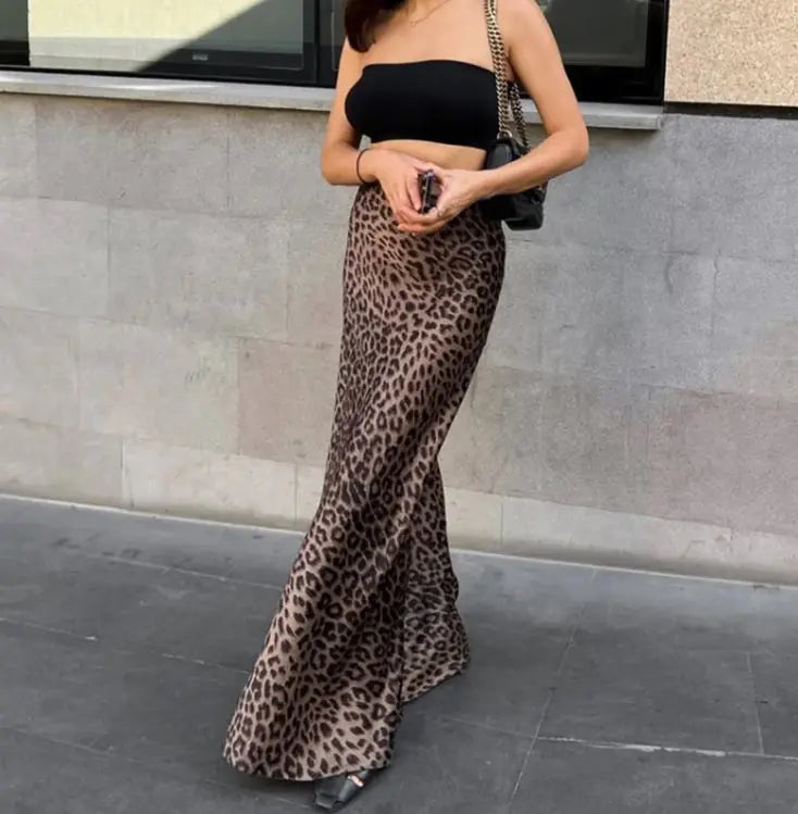Leopard  Dress Fashion Mermaid Skirt